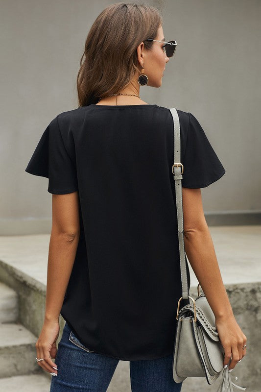 Lana flowy shoulder top