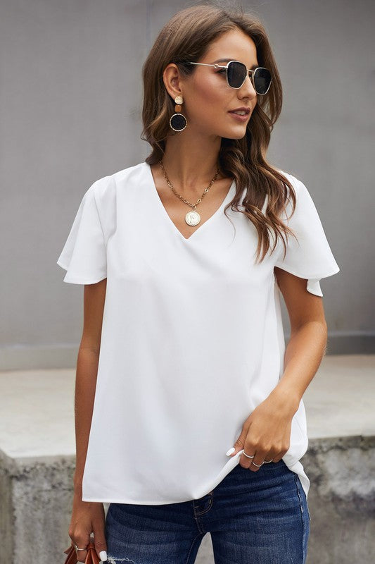 Lana flowy shoulder top
