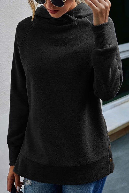 Side Snap Sweatshirt