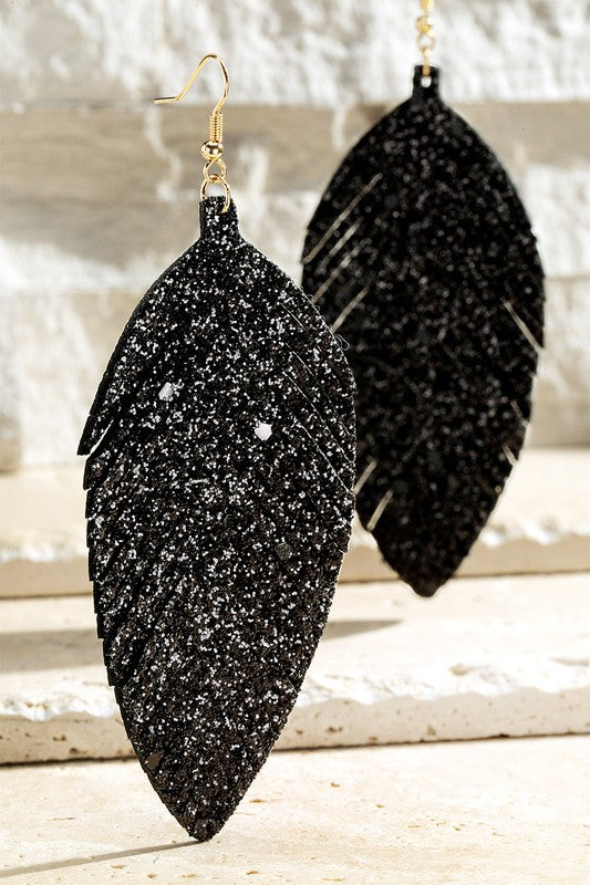Sparkle feather earring