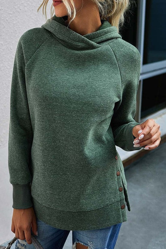 Side Snap Sweatshirt