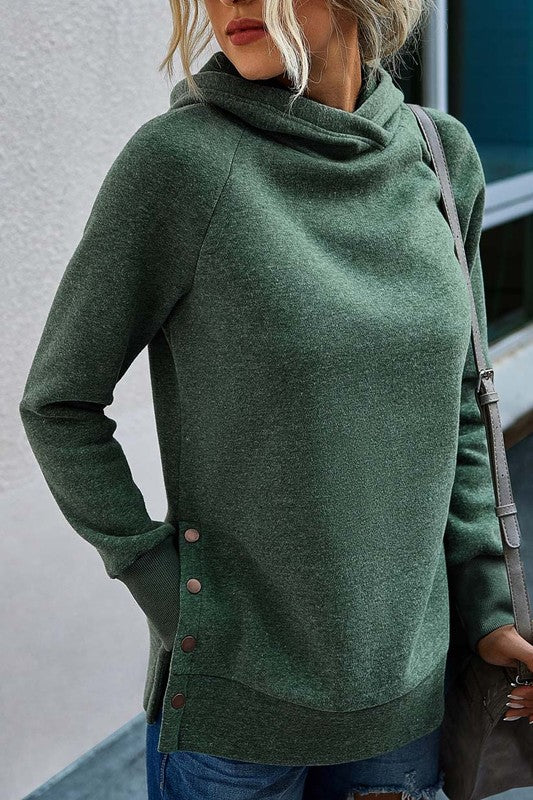Side Snap Sweatshirt
