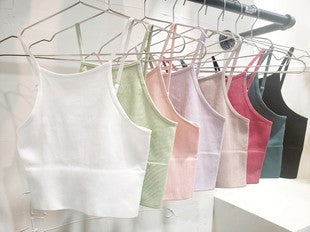 High neck cami tank