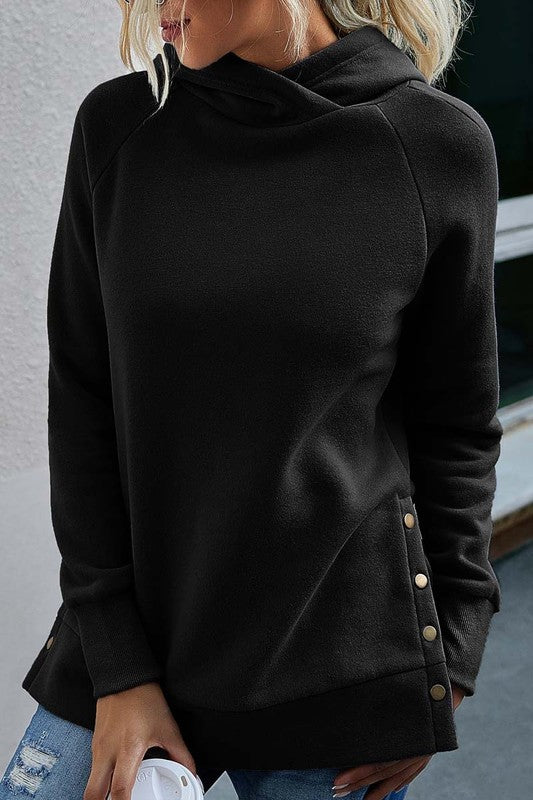 Side Snap Sweatshirt