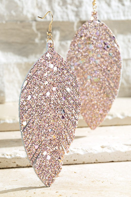 Sparkle feather earring