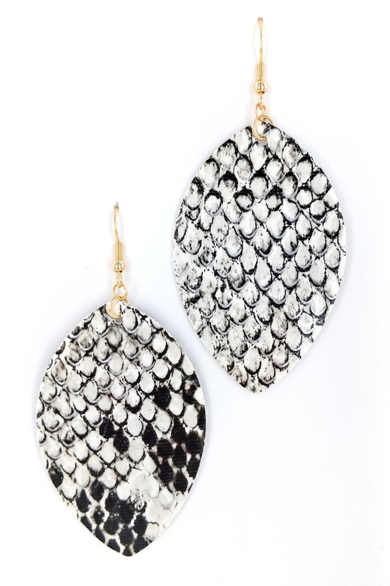 Faux Leather Earrings