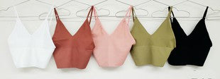 Cropped v neck cami