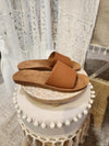 Nude & Tan Slide Sandals