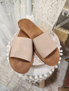Nude & Tan Slide Sandals