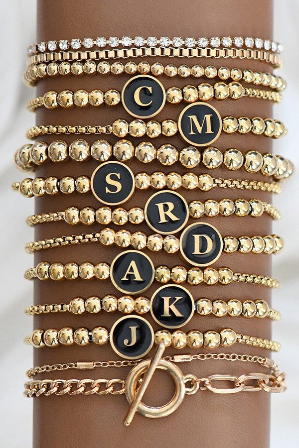 Initial Charm Bracelet