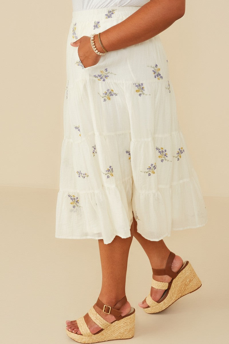 Bellflower Embroider Skirt