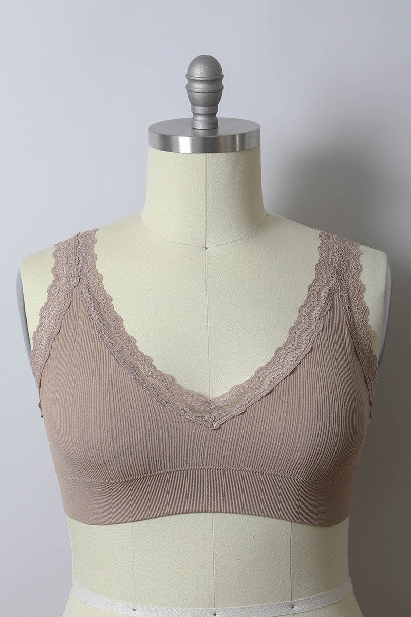 Lace Trim Plus Bralette