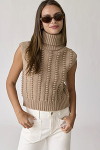 Textured Turtleneck Vest
