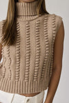 Textured Turtleneck Vest