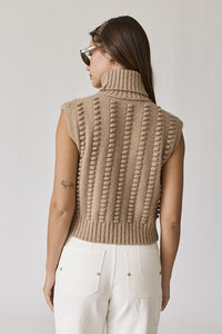 Textured Turtleneck Vest