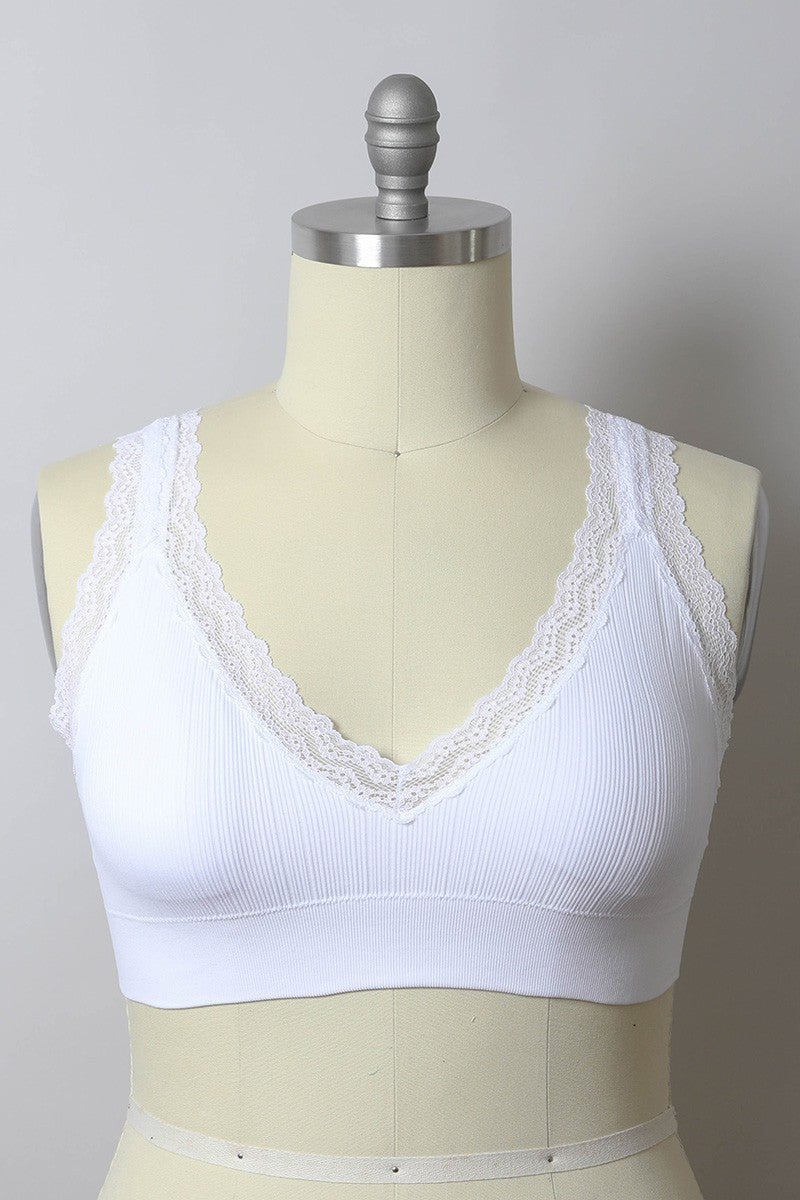 Lace Trim Plus Bralette