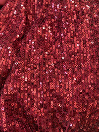Red Wine Sequins Dress