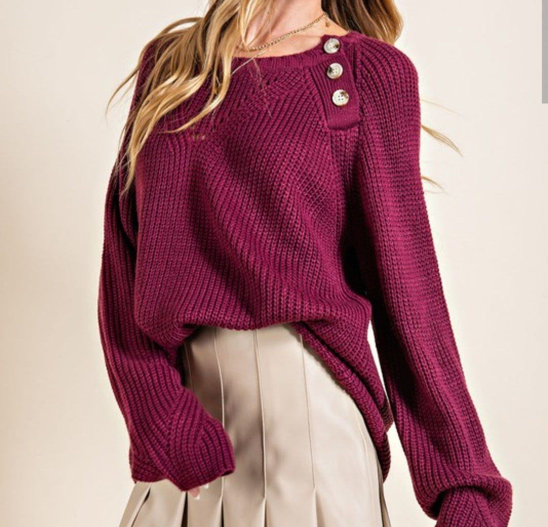Allie buttoned pullover