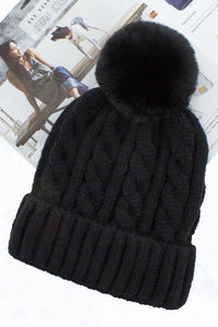 Cable knit beanie