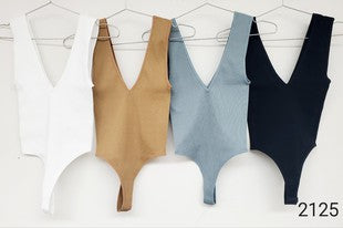 Deep plunging bodysuit