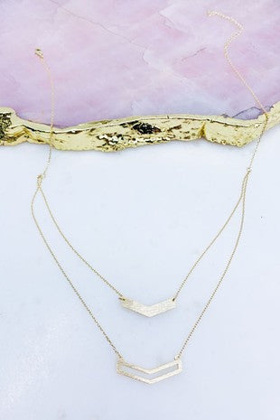 Layered Chevron Necklace