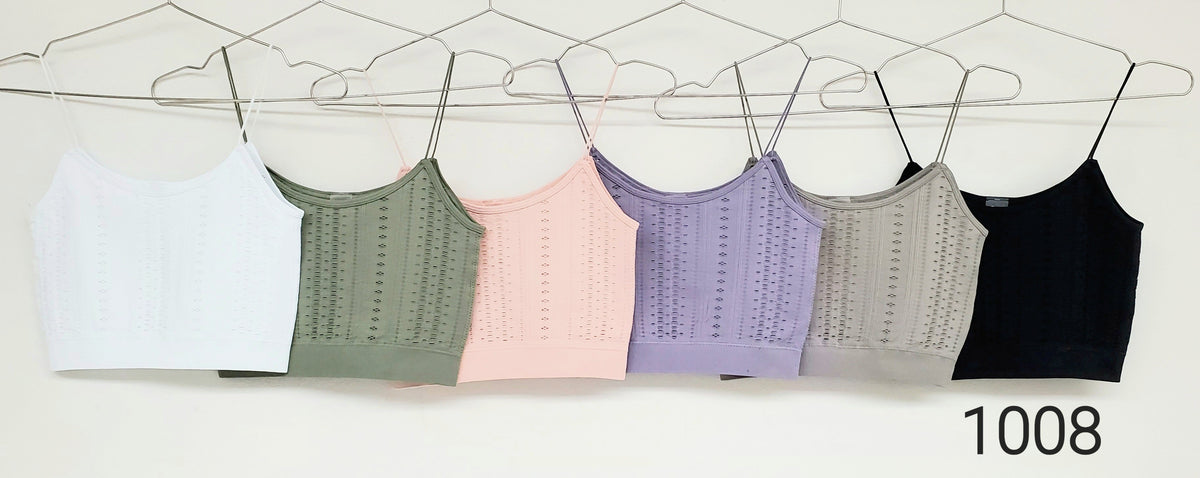 distressed bralette crop