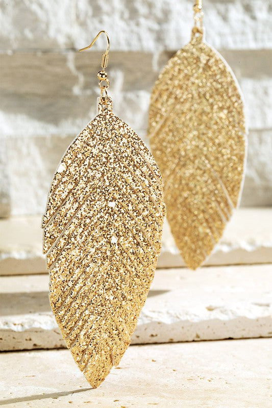Sparkle feather earring