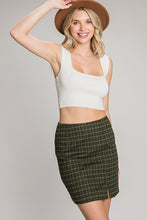 Load image into Gallery viewer, Green plaid skirt
