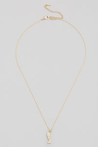 Pave Champagne Flute Necklace