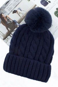 Cable knit beanie
