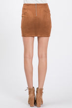 Load image into Gallery viewer, Cognac Suede Skirt
