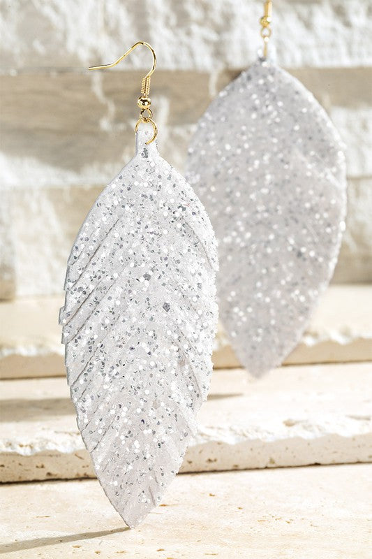 Sparkle feather earring